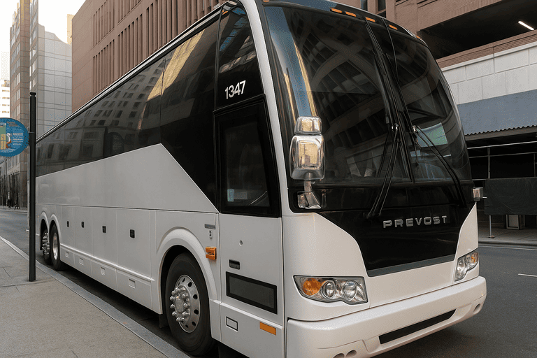 a Charter Bus Rental Parsippany-Troy Hills coach bus
