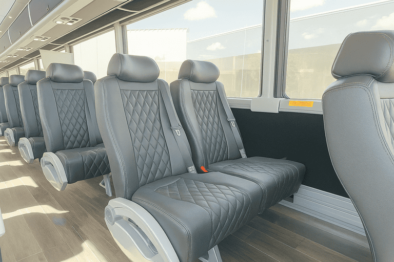 interior of Charter Bus Rental Parsippany-Troy Hills charter bus